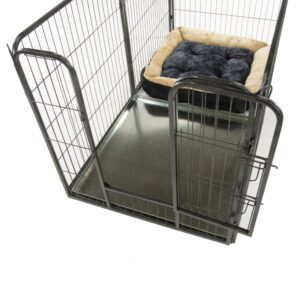 Alphapet® Medium 6 Panel Heavy Duty Pet Dog Puppy Play Pen Whelping Enclosure Including Base Fleece Bed - Available In 3 Sizes - Image 8