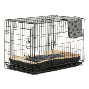 Dog Cage with Bed & Blanket Large