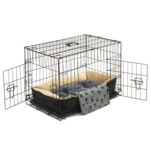 Dog Cage with Bed & Blanket Medium