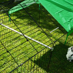 Alphapet® Large Rabbit Chicken Run Play Pen Enclosure with Pitched Roof - 220x103x103cm (86" x 40" x 40"). Perfect for rabbits, chicken, ducks or dogs. - Image 5