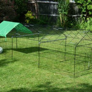 Alphapet® X-Large Rabbit Chicken Run Play Pen Enclosure with Pitched Roof - 330x103x103cm (130" x 40" x 40"). Perfect for rabbits, chicken, ducks or dogs. - Image 7