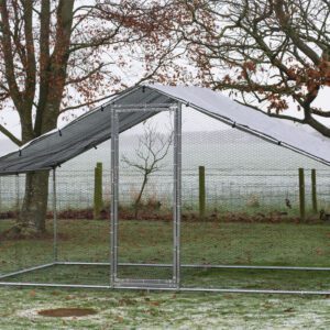 Alphapet® 4M Series 4m x 2m (32mm) Heavy Duty Walk-In Galvanised Steel Chicken Run Coop - Image 8