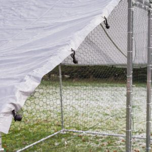 Alphapet® 4M Series 4m x 2m (32mm) Heavy Duty Walk-In Galvanised Steel Chicken Run Coop - Image 10