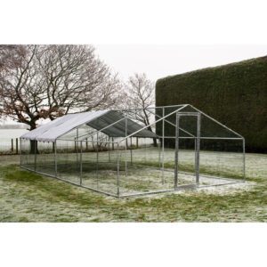 Alphapet® 4M Series 4m x 8m (32mm) Heavy Duty Walk In Galvanised Steel Chicken Run Coop - Image 6