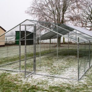 Alphapet® 4M Series 4m x 8m (32mm) Heavy Duty Walk In Galvanised Steel Chicken Run Coop - Image 7