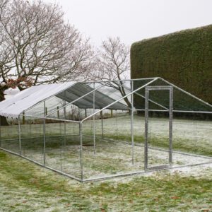 Alphapet® 4M Series 4m x 8m (32mm) Heavy Duty Walk In Galvanised Steel Chicken Run Coop - Image 8