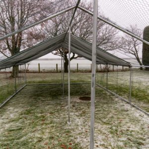 Alphapet® 4M Series 4m x 8m (32mm) Heavy Duty Walk In Galvanised Steel Chicken Run Coop - Image 10