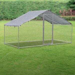 Alphapet® 4M Series 4m x 2m (32mm) Heavy Duty Walk-In Galvanised Steel Chicken Run Coop - Image 6