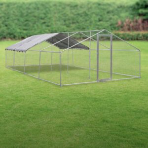 Alphapet® 4M Series 4m x 8m (32mm) Heavy Duty Walk In Galvanised Steel Chicken Run Coop - Image 9