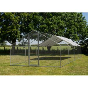 Alphapet® 3m x 8m (25mm) Walk In Galvanised Steel Chicken Run Coop - Image 4