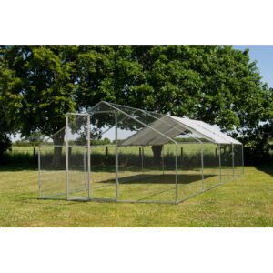 Alphapet® 3m x 8m (25mm) Walk In Galvanised Steel Chicken Run Coop - Image 5